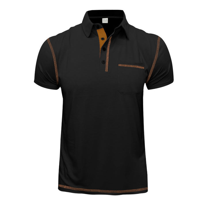 Herre fashion polo shirt med moderne krave og praktisk brystlomme Stilla