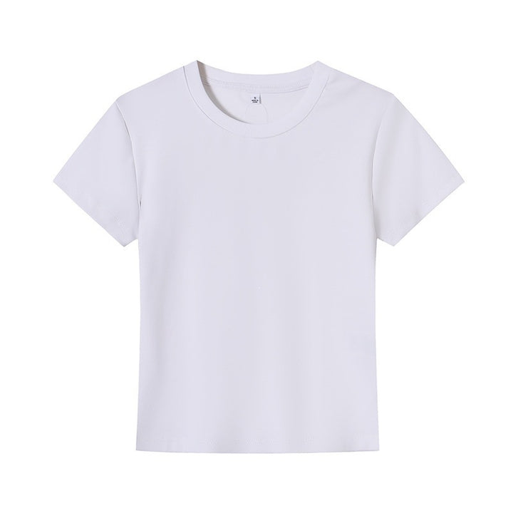 Damer Basic T-shirt med rund halsudskæring og åndbart materiale Skovae