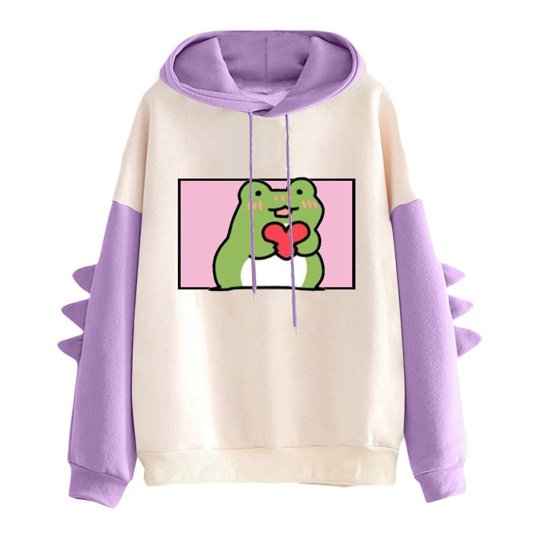 Dame Hoodie med venlig frø design Stilla