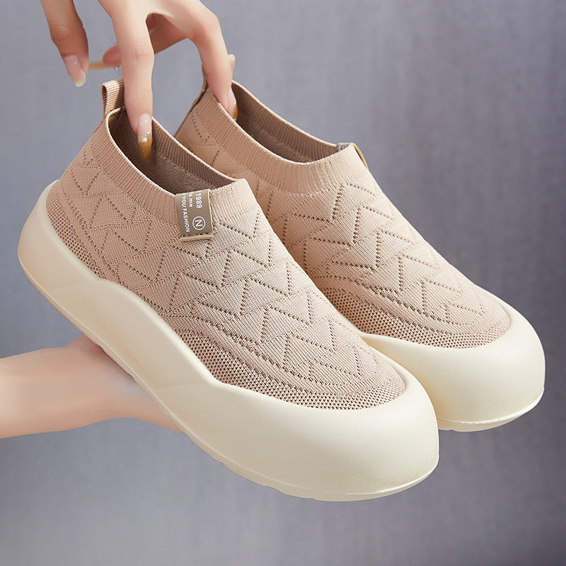 Femme Let Slip-On Vandtætte Sneakers med Komfortstrikovermateriale Stilla