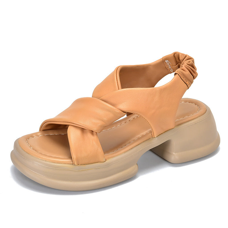 Dame Komfortable Sandaler med moderigtigt Rem-design og stabil Plateau-sål Stilla