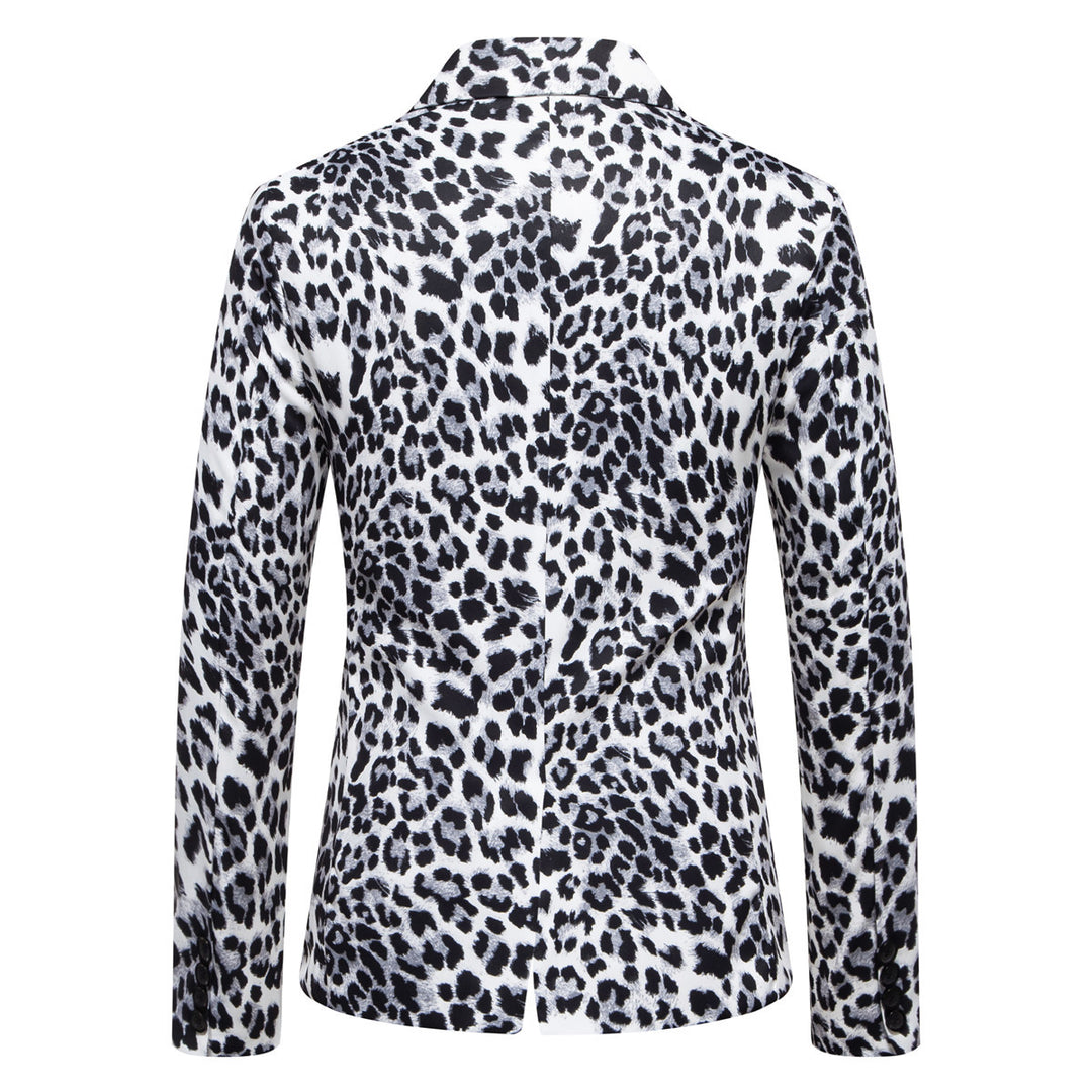 Herrer Statement Leopardmønster Blazer Stilla