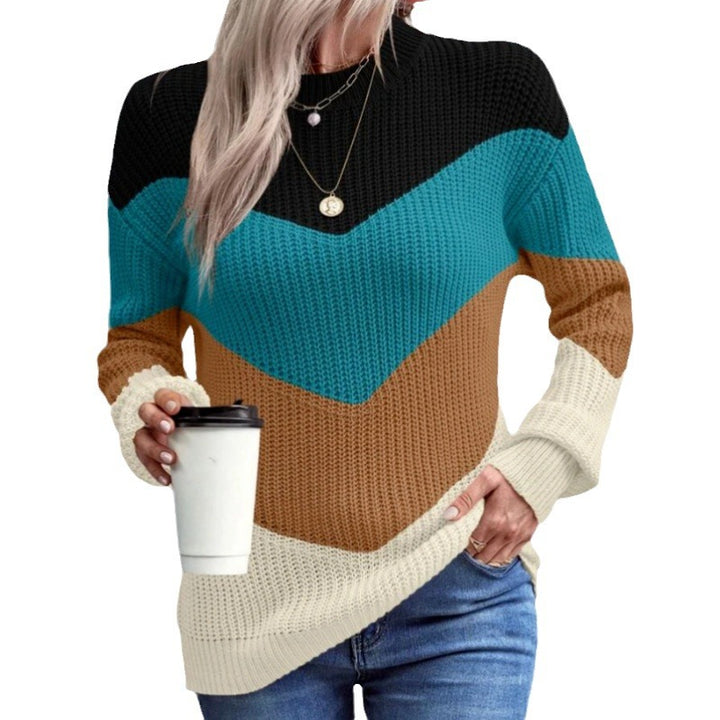 Femme farveblok strikpullover Stilla