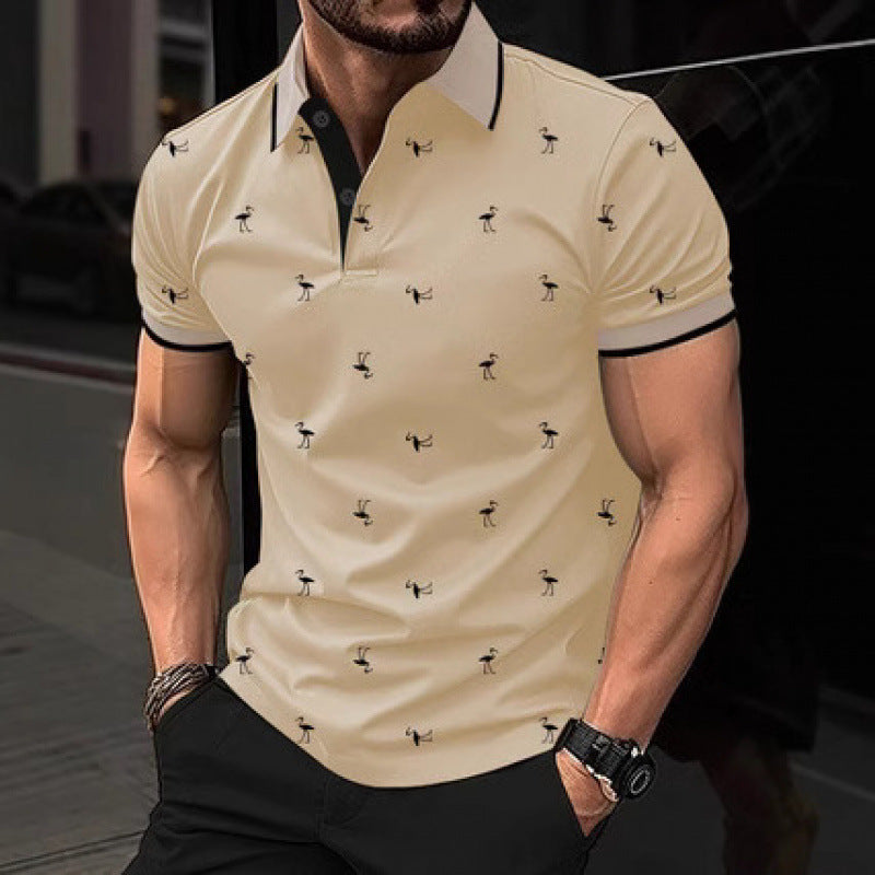Herrer Fritid Trykt Polo-Shirt Stilla