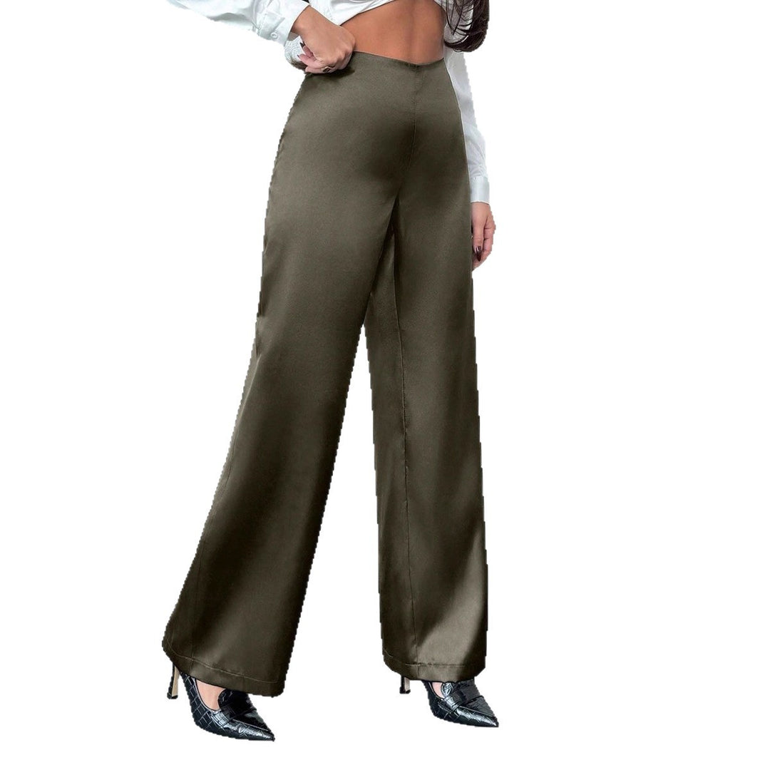 Dame Bredde Satin-Bukser med elegant snit Skovae