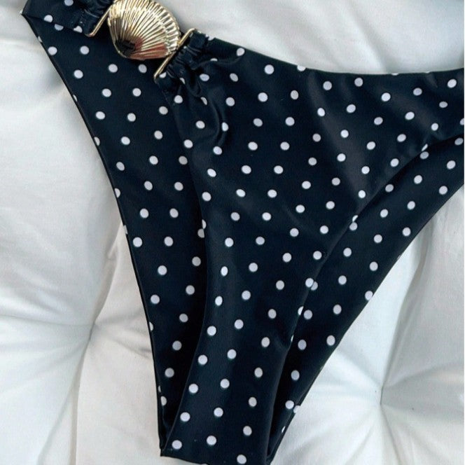 Dame Bandeau bikini sæt med musling detaljer Skovae