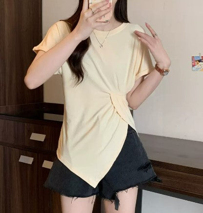 Femme Stilfuld Knytte T-shirt Stilla