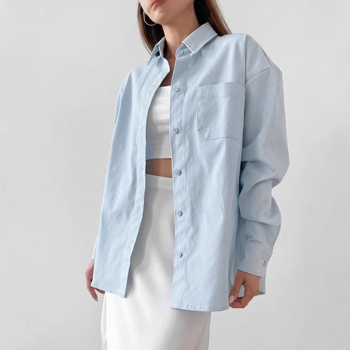 Dame Oversized Skjorte med afslappede detaljer Stilla