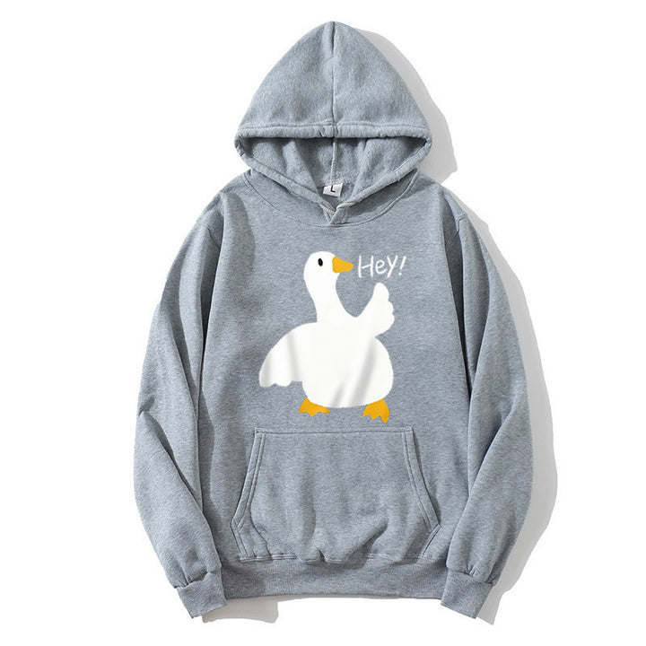 Dame hoodie med legende andemotiv Skovae