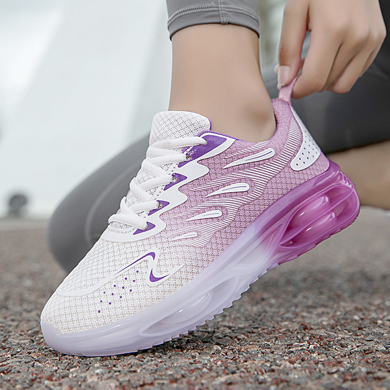 Damer nan modisch sport sneaker med synlig luftkammere mellemsål og sømløs strikoverdel Skovae