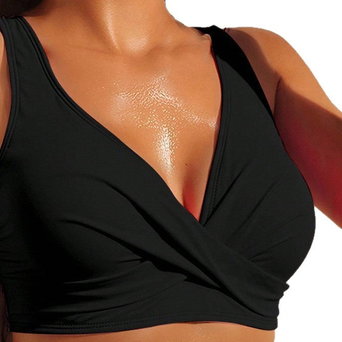 Dame Sport-Bikinioberteil med moderne indpakningsdesign Skovae