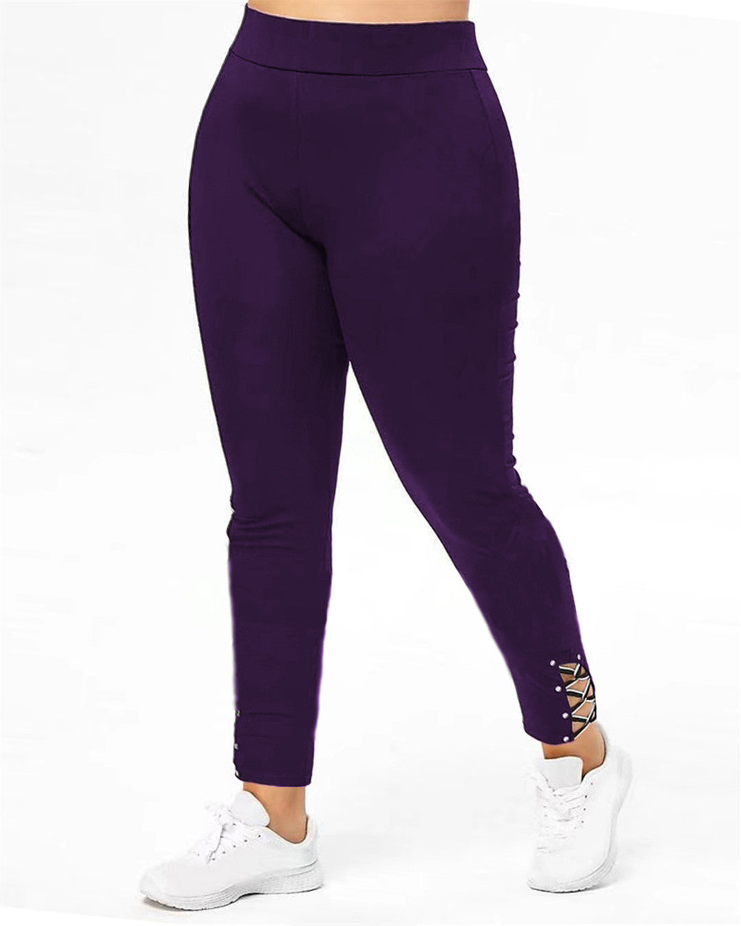 Dame sportleggings med dekorative snøre detaljer Stilla