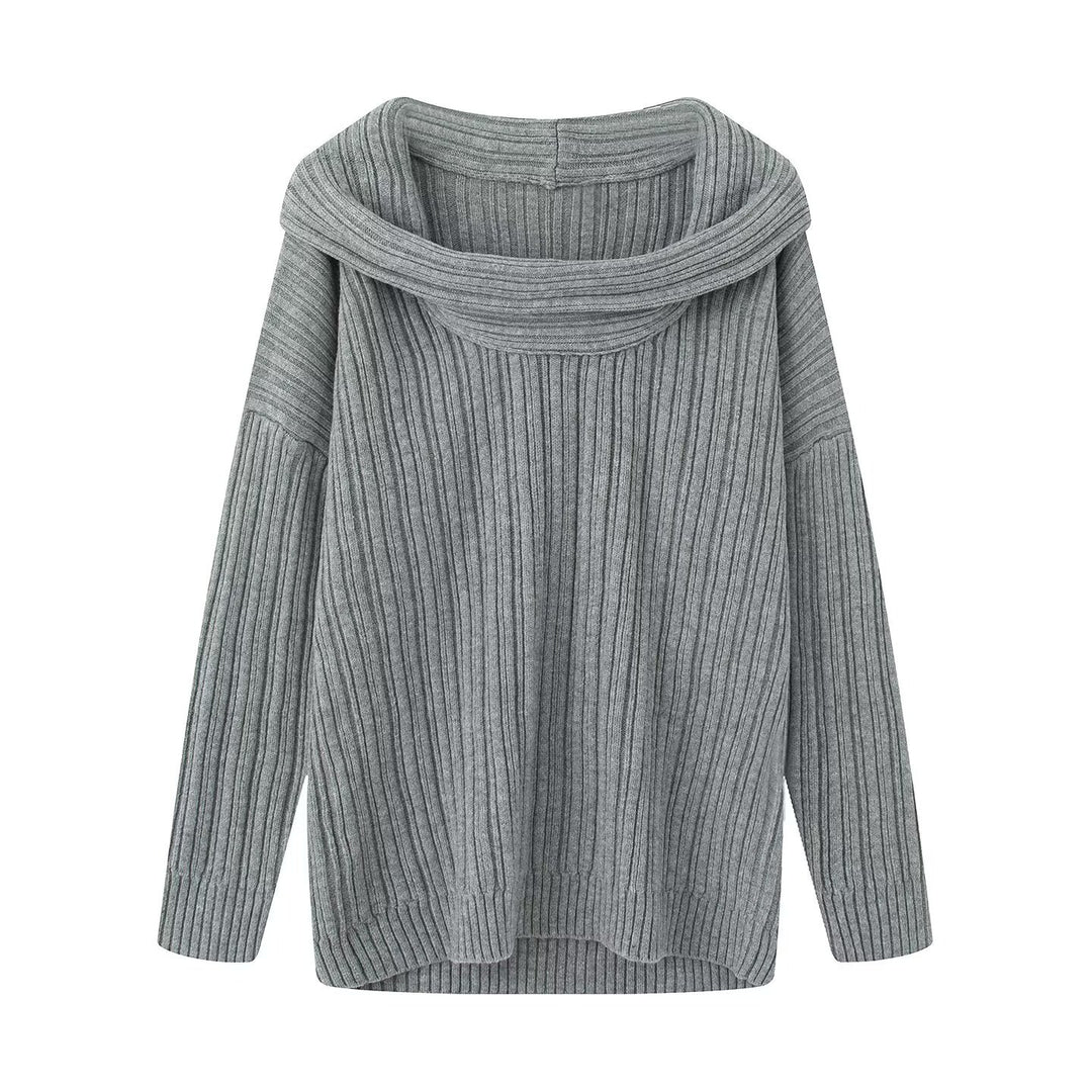 Kvinders chunky striktrøje med modevenlig turtle neck Stilla