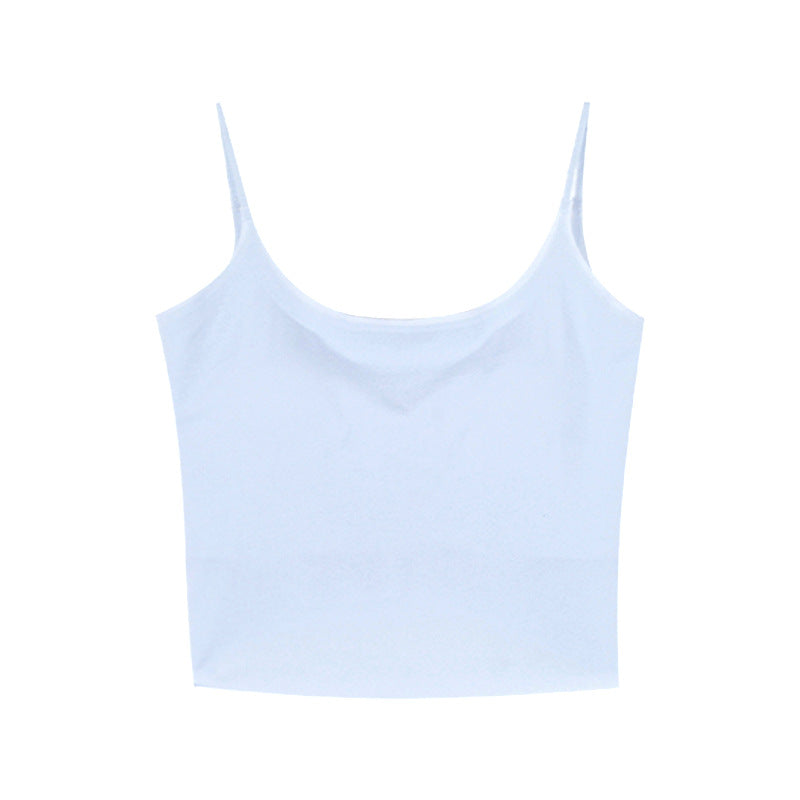Dame ærmeløs Crop-Top med justerbare spaghetti-stropper og tætsiddende snit Stilla