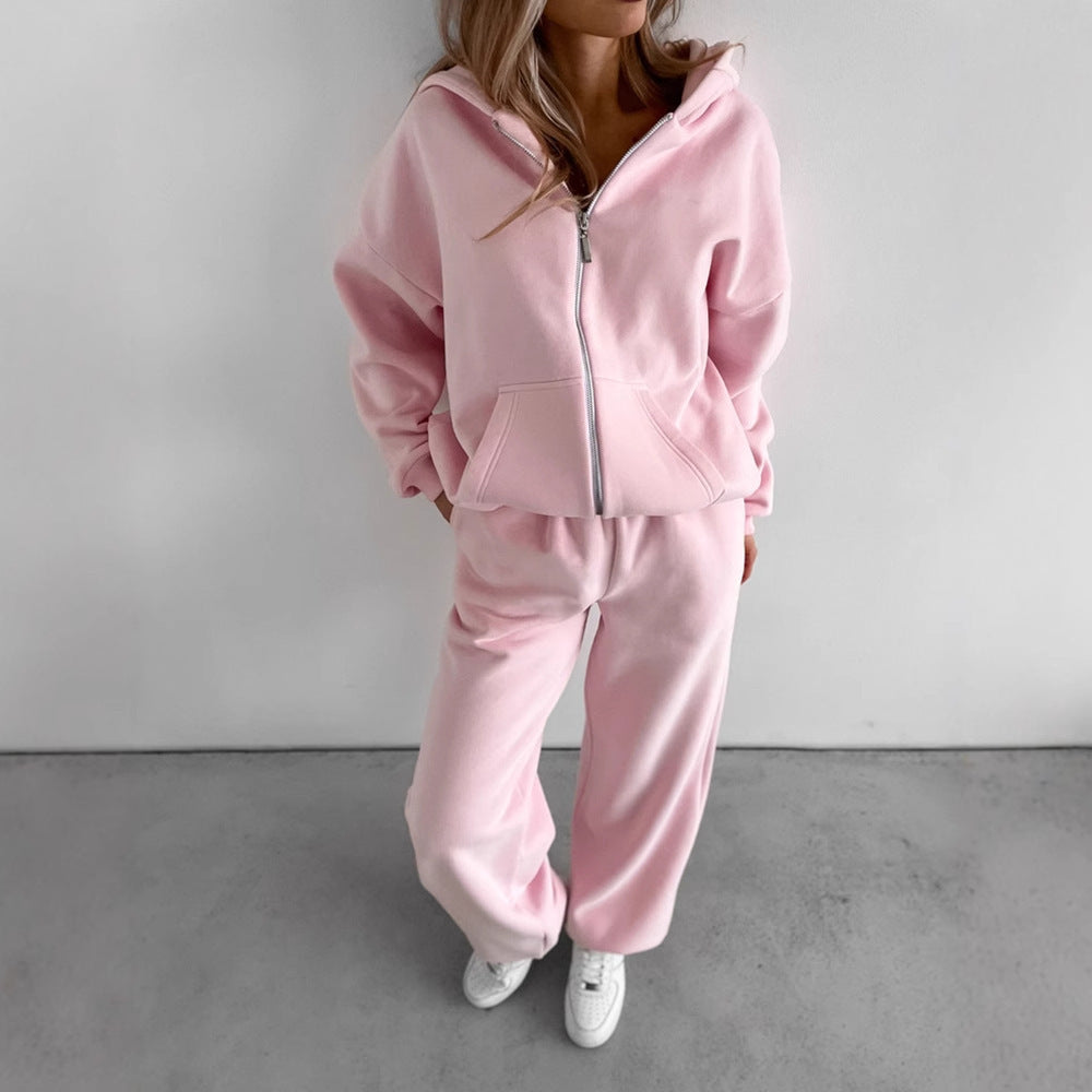Kvinder casual hoodie og joggingbukser sæt Skovae