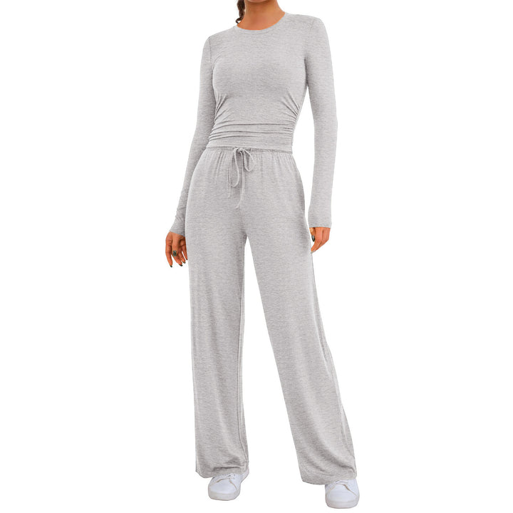 Dame behagelig jumpsuit med lange ærmer og elastisk talje Stilla