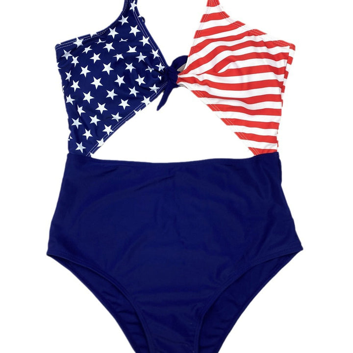 Kvinder patriotisk høj talje bikini-sæt Stilla