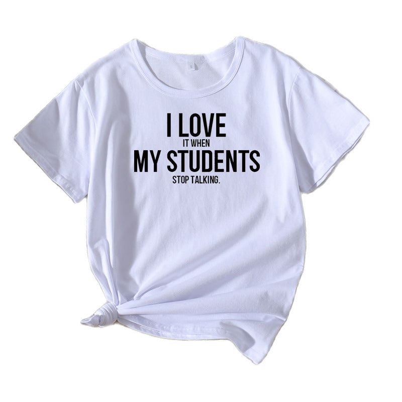 Dame Fritid Lærer Humor T-Shirt Stilla