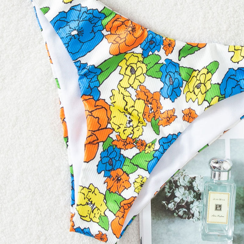 Damer Ensidig Bikini med blomsterdesign Skovae