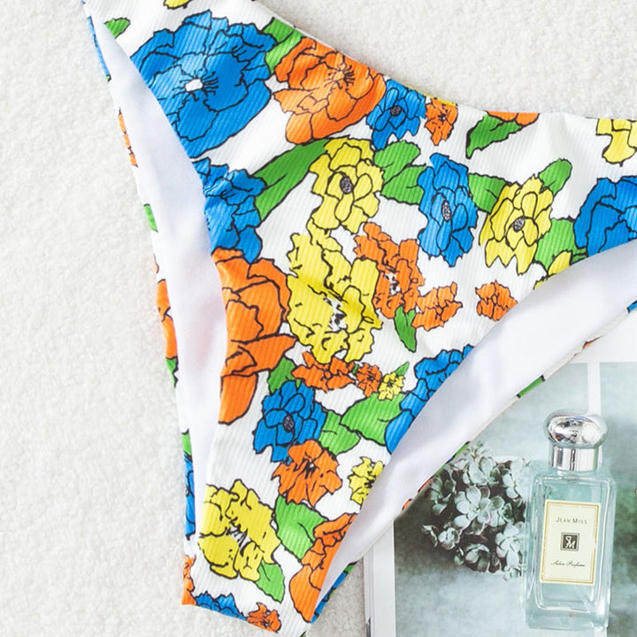 Damer Ensidig Bikini med blomsterdesign Skovae