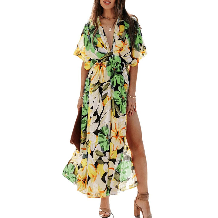 Dame Floral Wrap Maxikjole Stilla