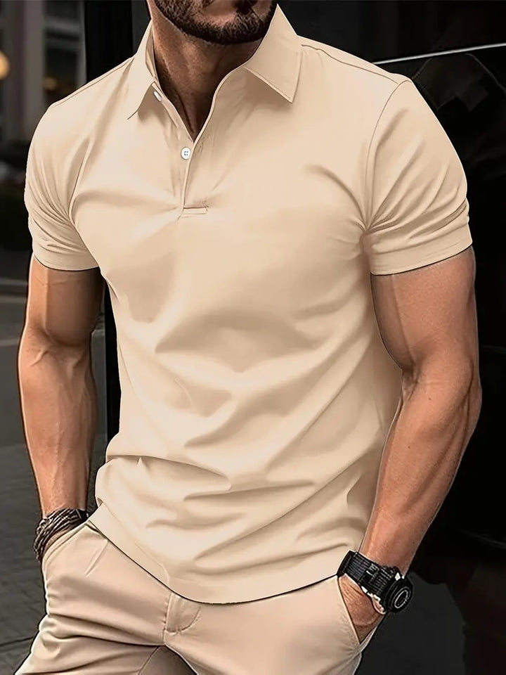 Herre polo shirt med kropsnær pasform og åndbare egenskaber Stilla