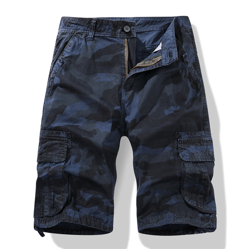 Herrer camouflage cargo-shorts med alsidige lommer og justerbar talje Stilla