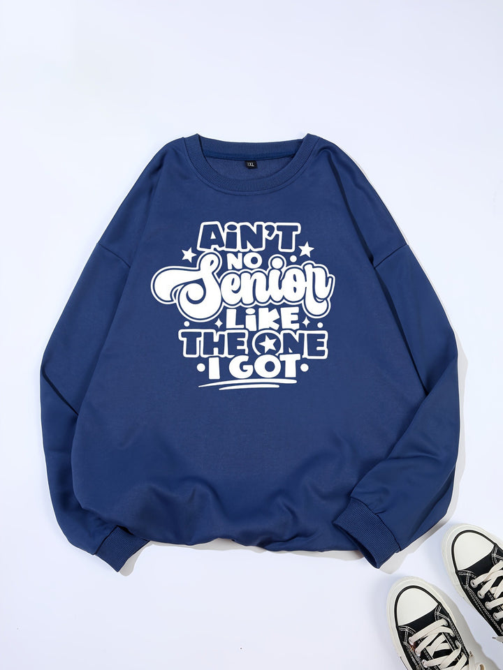Kvinders sweatshirts med afslappet slogan-design Stilla