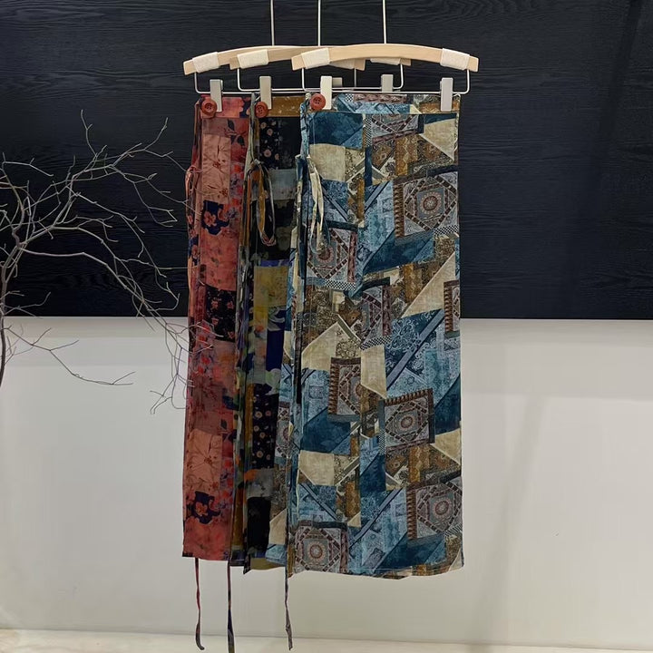 Femme Patchwork Maxi Nederdel Stilla