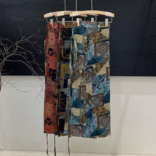Femme Patchwork Maxi Nederdel Stilla