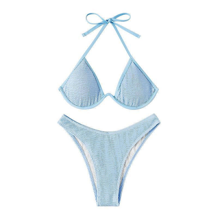 Dame Triangel-Bikini med høj skæring og raffineret detalje Skovae