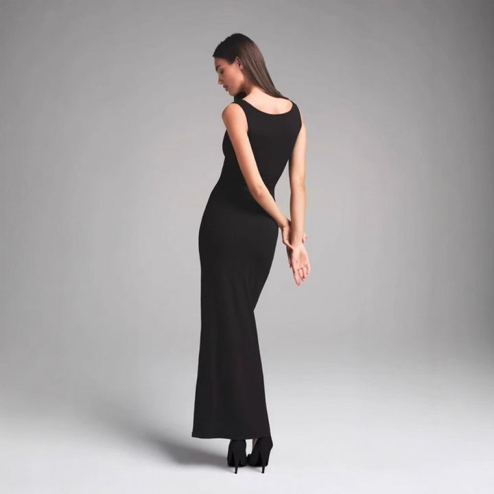 Damer Elegant Firkantet Hals Bodycon Kjole Stilla