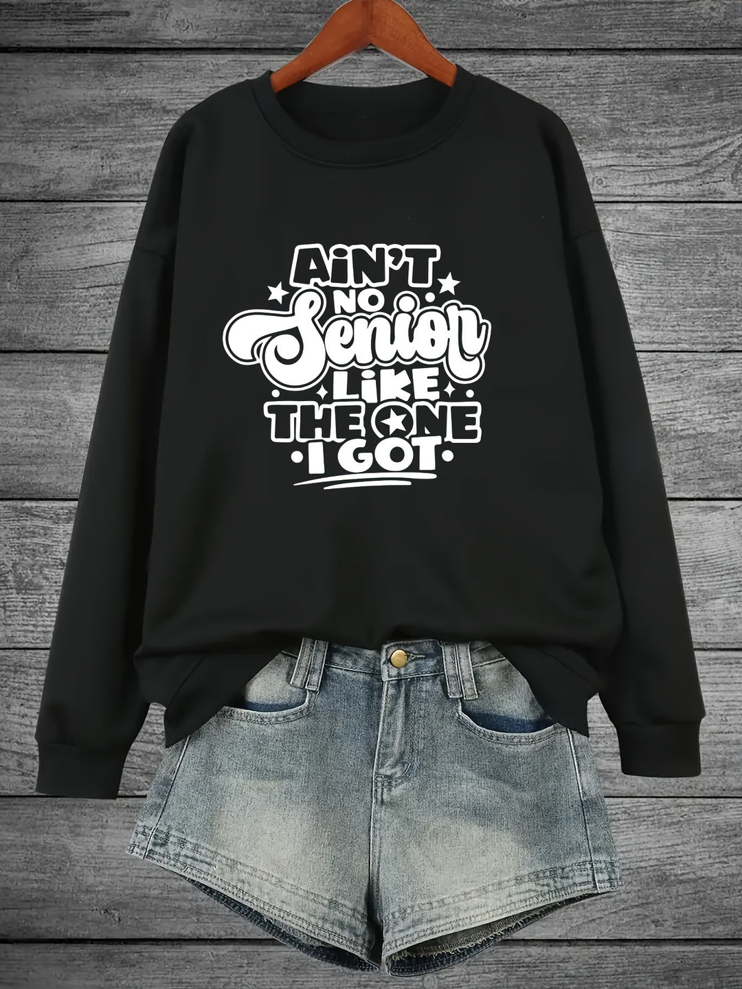 Kvinders sweatshirts med afslappet slogan-design Stilla
