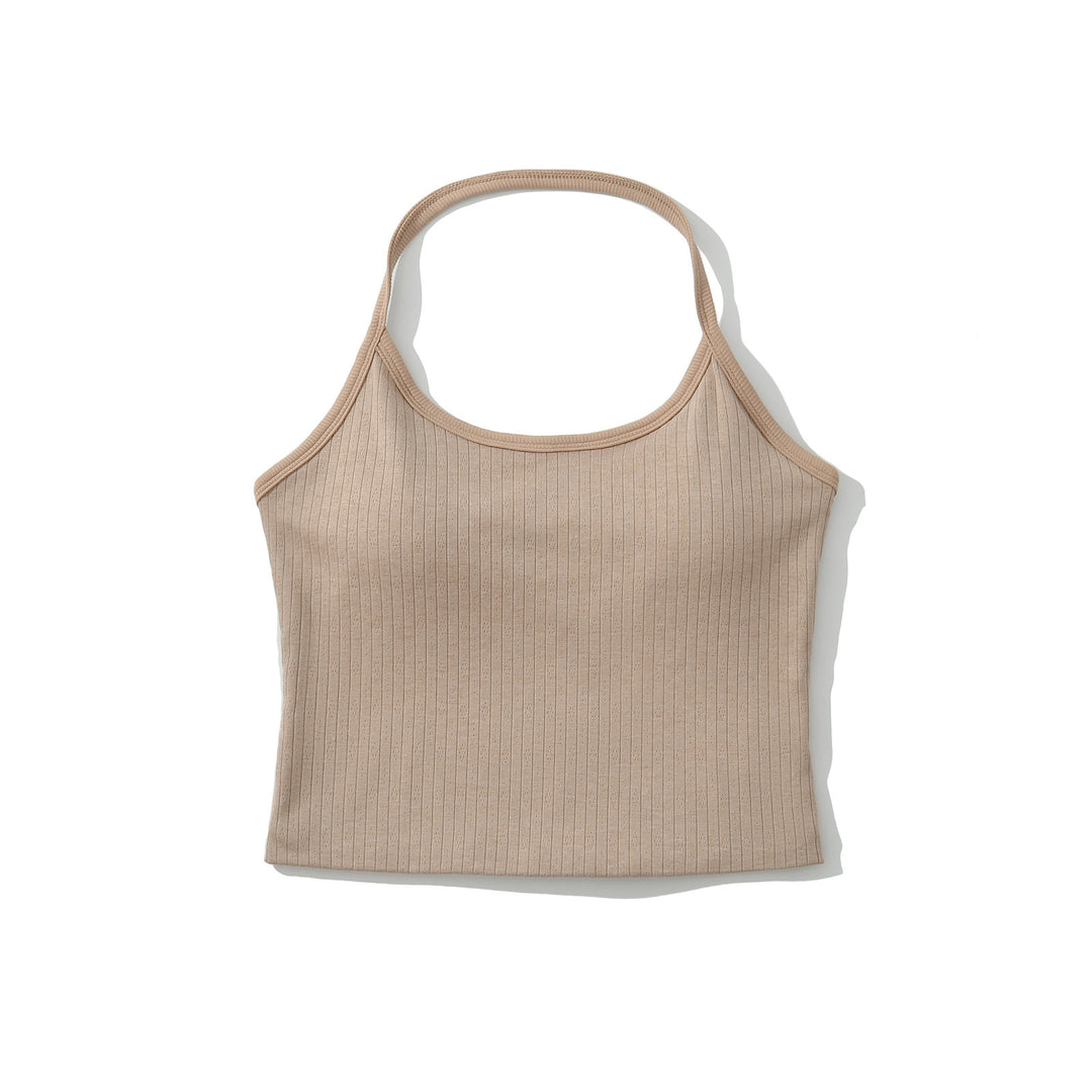 Dame Sporty Tanktop med fin ribstruktur og racerback-design Stilla
