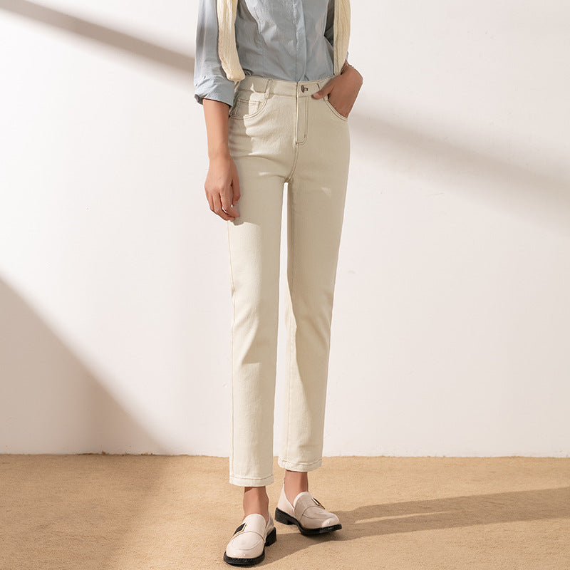 Damer Slim-Fit Jeans med høj talje og elastisk materiale Stilla