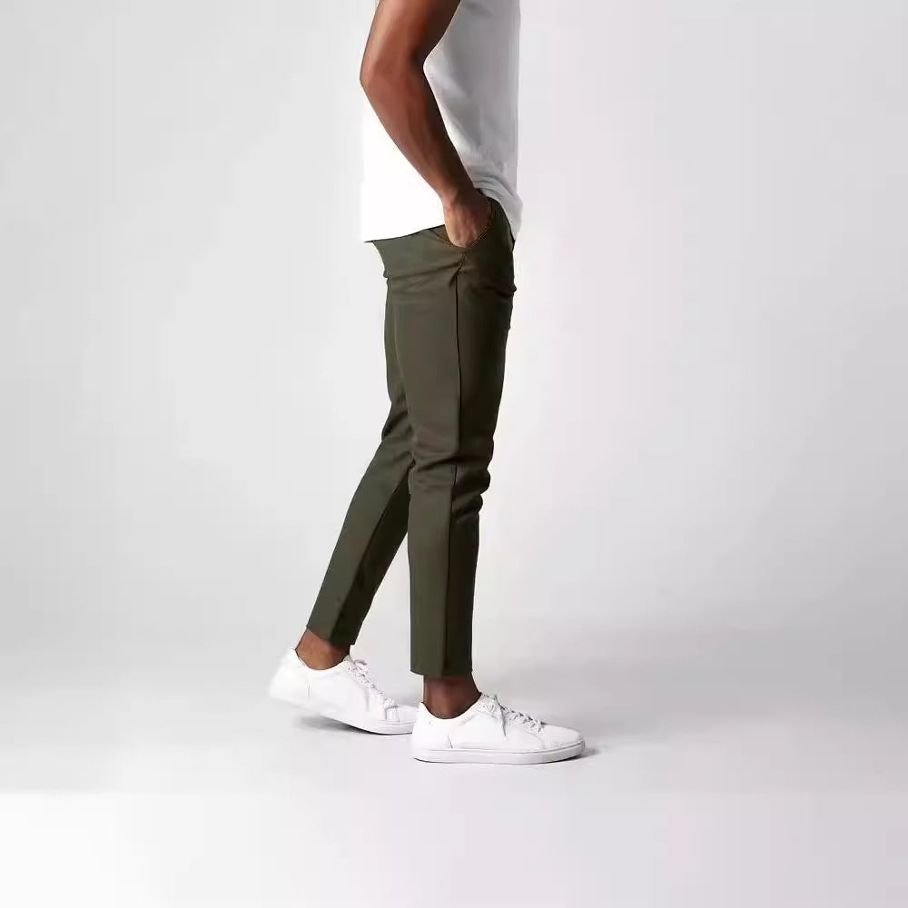 Herrer moderne Slim-Fit jakkesætsbukser med strækindhold Stilla