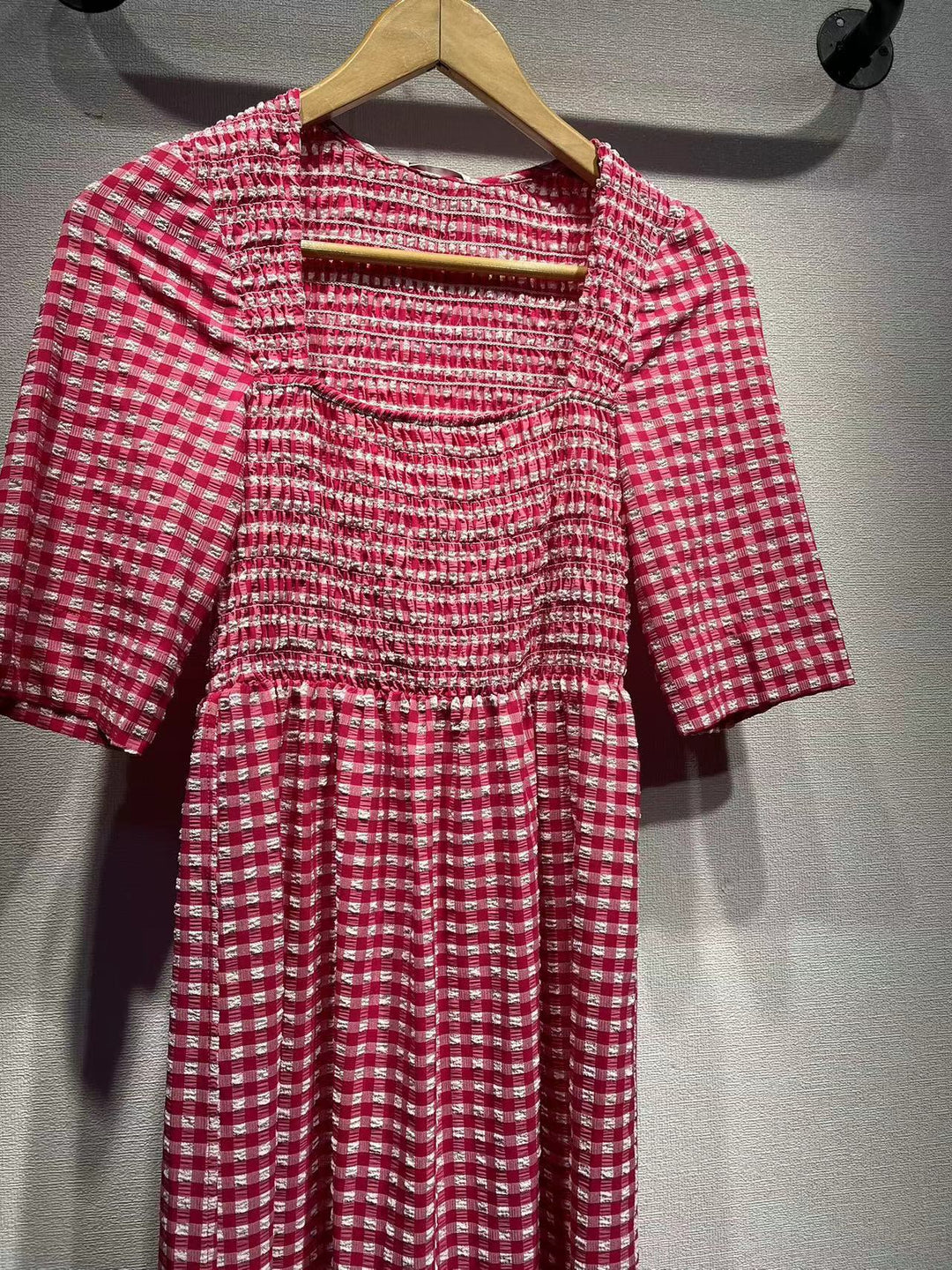 Dame sommerkjole i Vichy-rutedesign Stilla