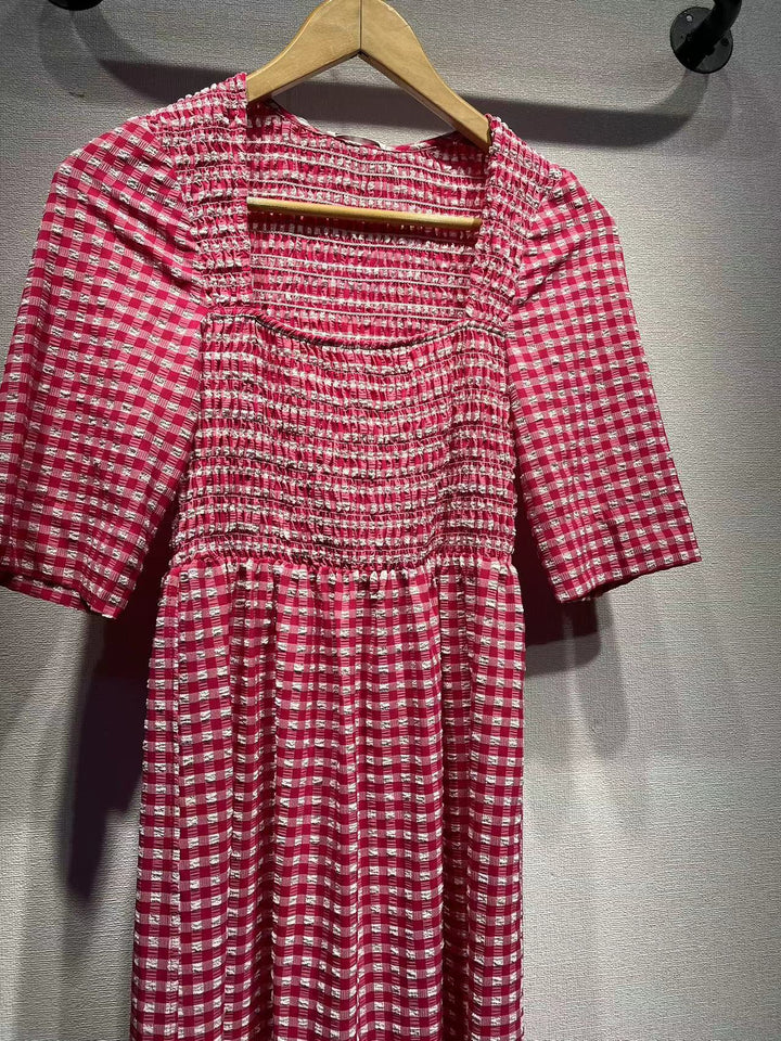 Dame sommerkjole i Vichy-rutedesign Stilla