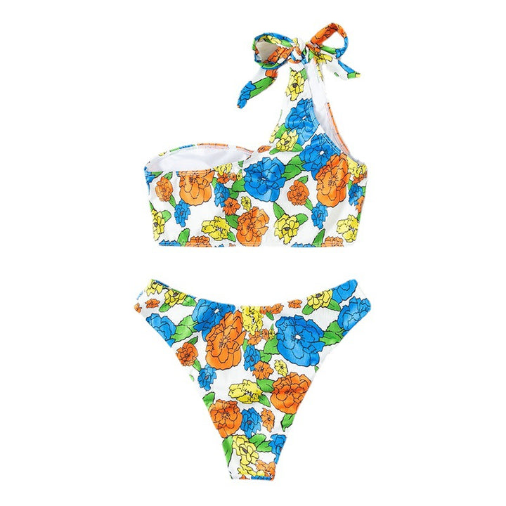 Damer Ensidig Bikini med blomsterdesign Skovae