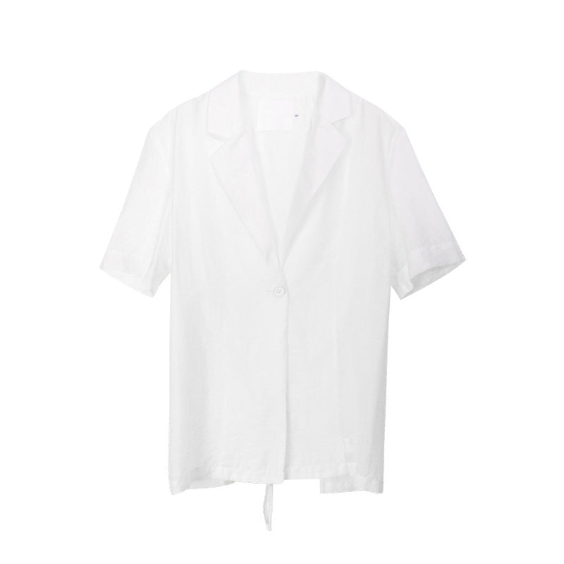 Dame luftig Overshirt-jakke med korte ærmer og moderne snit Stilla