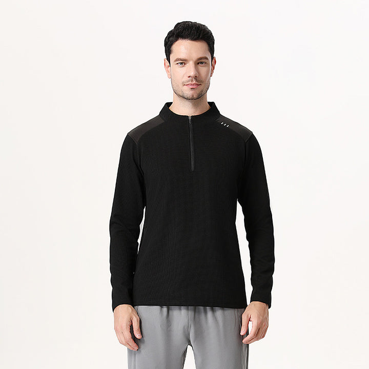 Herrer Sporty Langærmet Skjorte med Lynlås Stilla