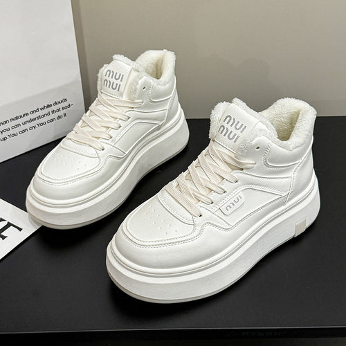 Dame vinterhigh-top sneakers med komfortabelt foder og tyk plateau Stilla