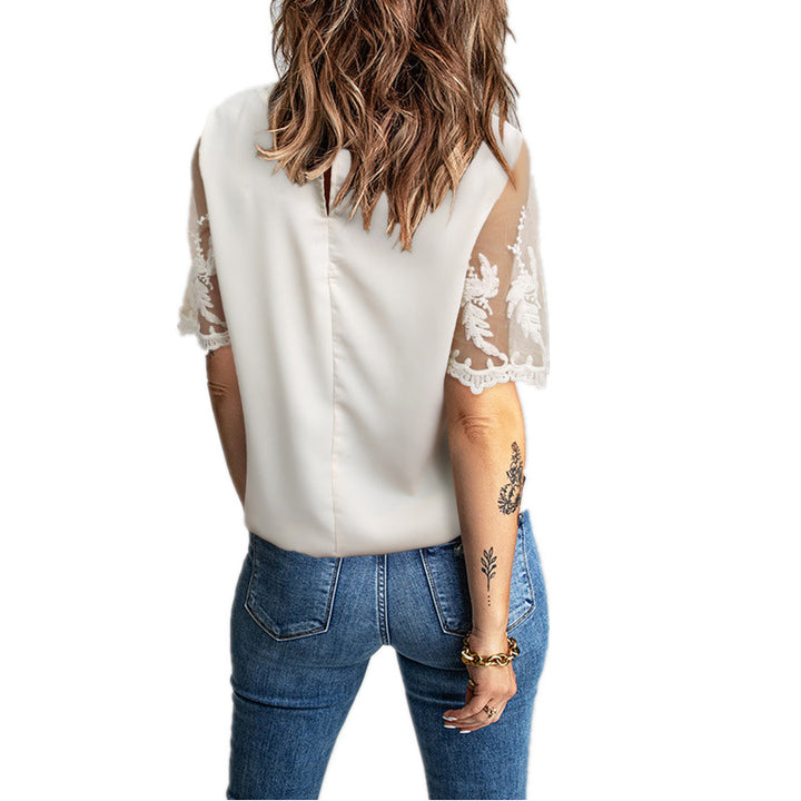 Dame Elegant T-shirt med stilfulde spidsærmer Stilla