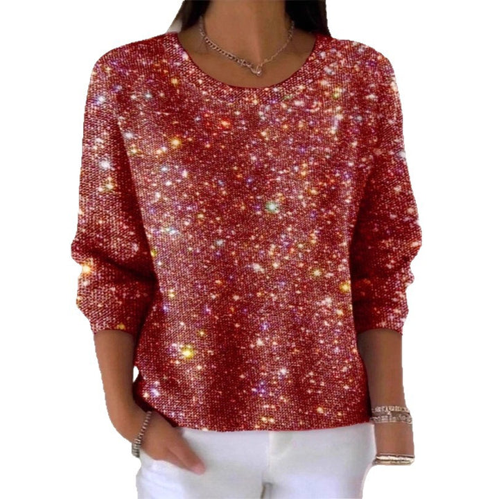 Dame glimmer pullover med funklende effekt og løs pasform Stilla