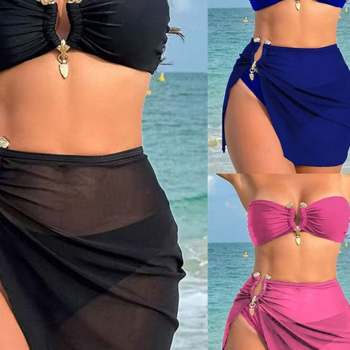 Dame bandeau bikini-sæt med fashionabel drapering og elegant lukning Stilla