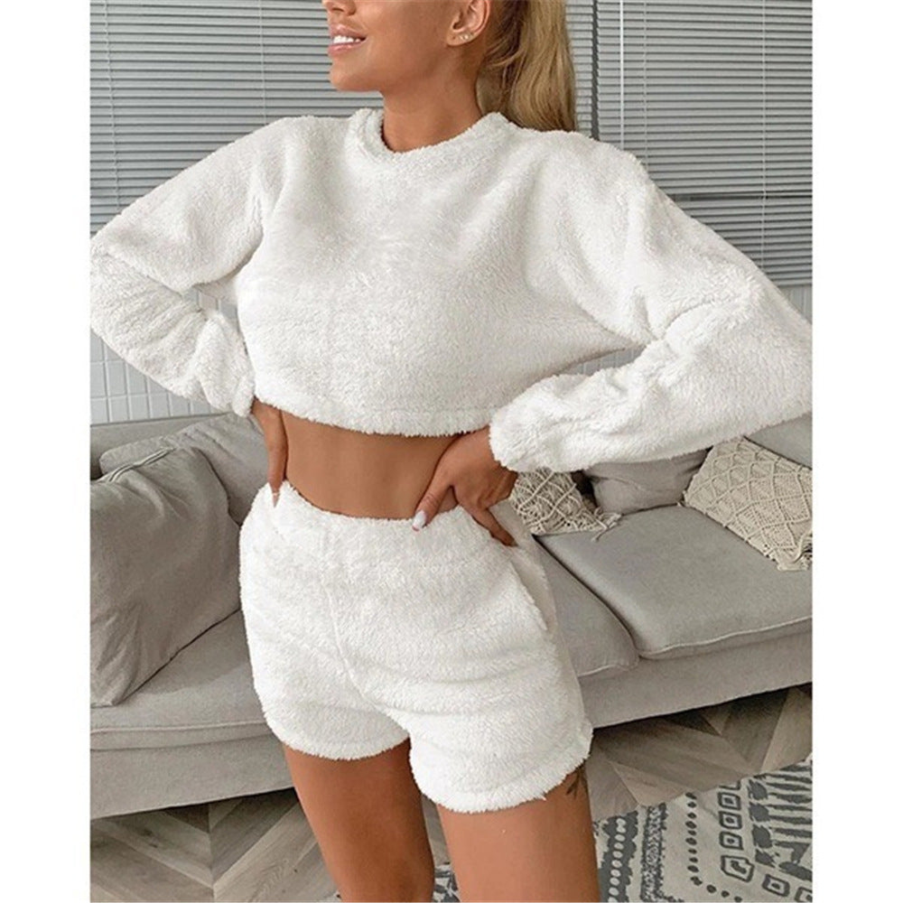 Dame Blødt Sæt med Kort Top og Shorts Stilla