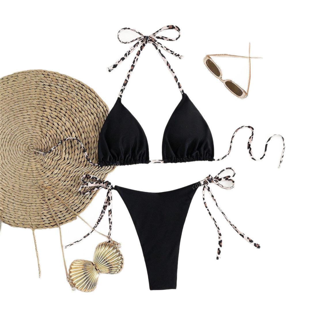 Dame Triangel-Bikini med unikke stropper Skovae