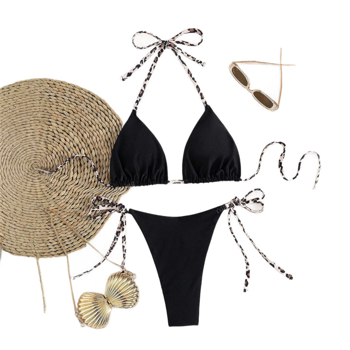 Dame Triangel-Bikini med unikke stropper Skovae