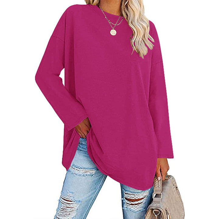 Dame Oversized Langærmet T-shirt med afslappet snit Stilla