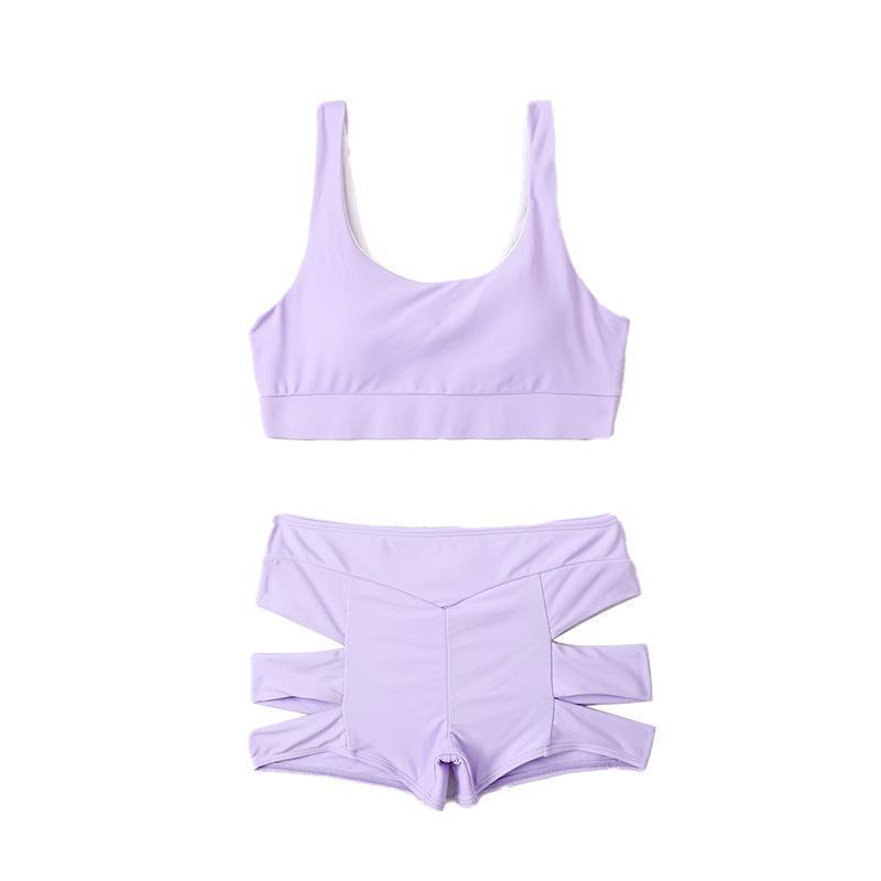 Dame Sporty Yoga-sæt med højtaljede shorts og åndbart top Stilla